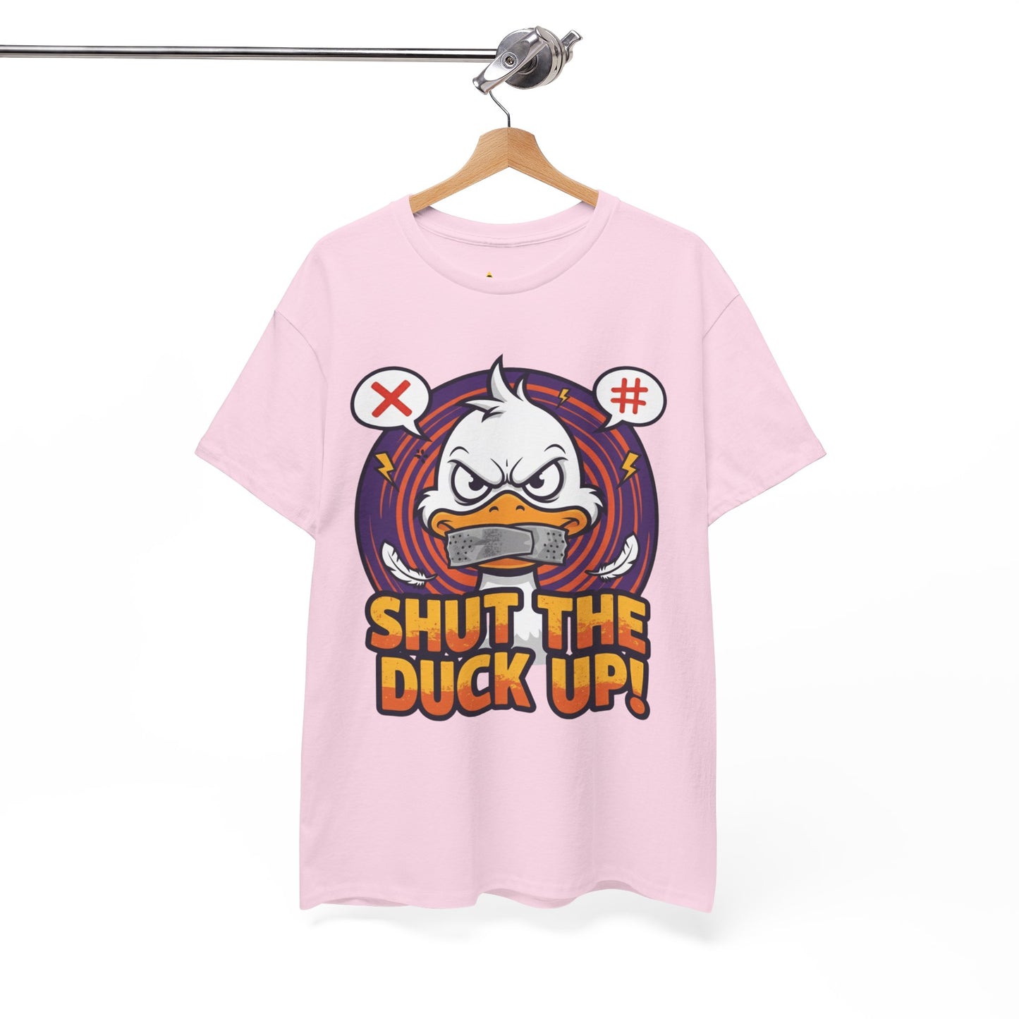 Shut the Duck Up! β Angry Duck Funny Sarcastic Tee - Light Color