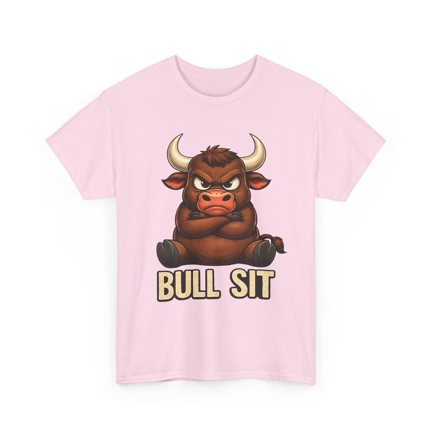Bull Sit T‑Shirt | Cute Grumpy Bull Graphic Tee
