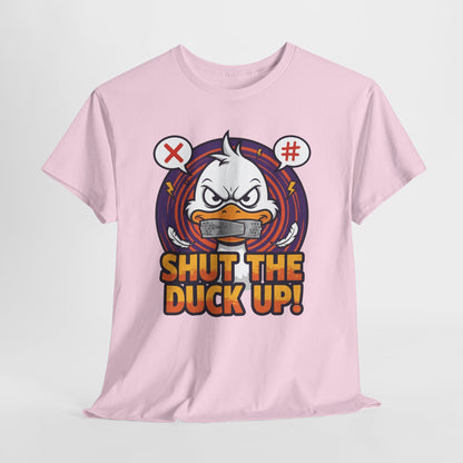 Shut the Duck Up! – Angry Duck Funny Sarcastic Tee - Light Color