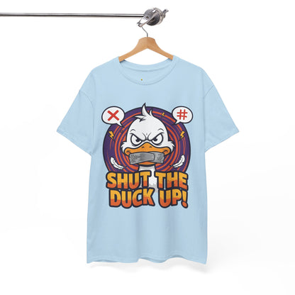 Shut the Duck Up! – Angry Duck Funny Sarcastic Tee - Light Color