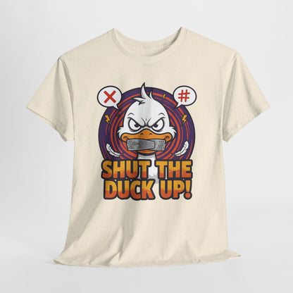 Shut the Duck Up! – Angry Duck Funny Sarcastic Tee - Light Color
