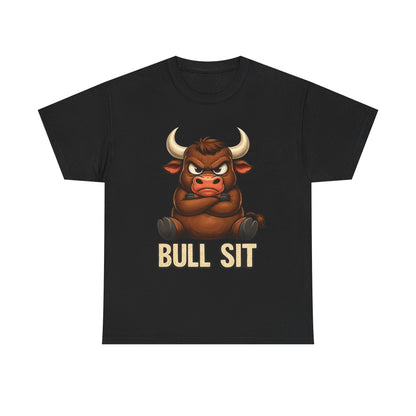 Bull Sit T‑Shirt | Cute Grumpy Bull Graphic Tee