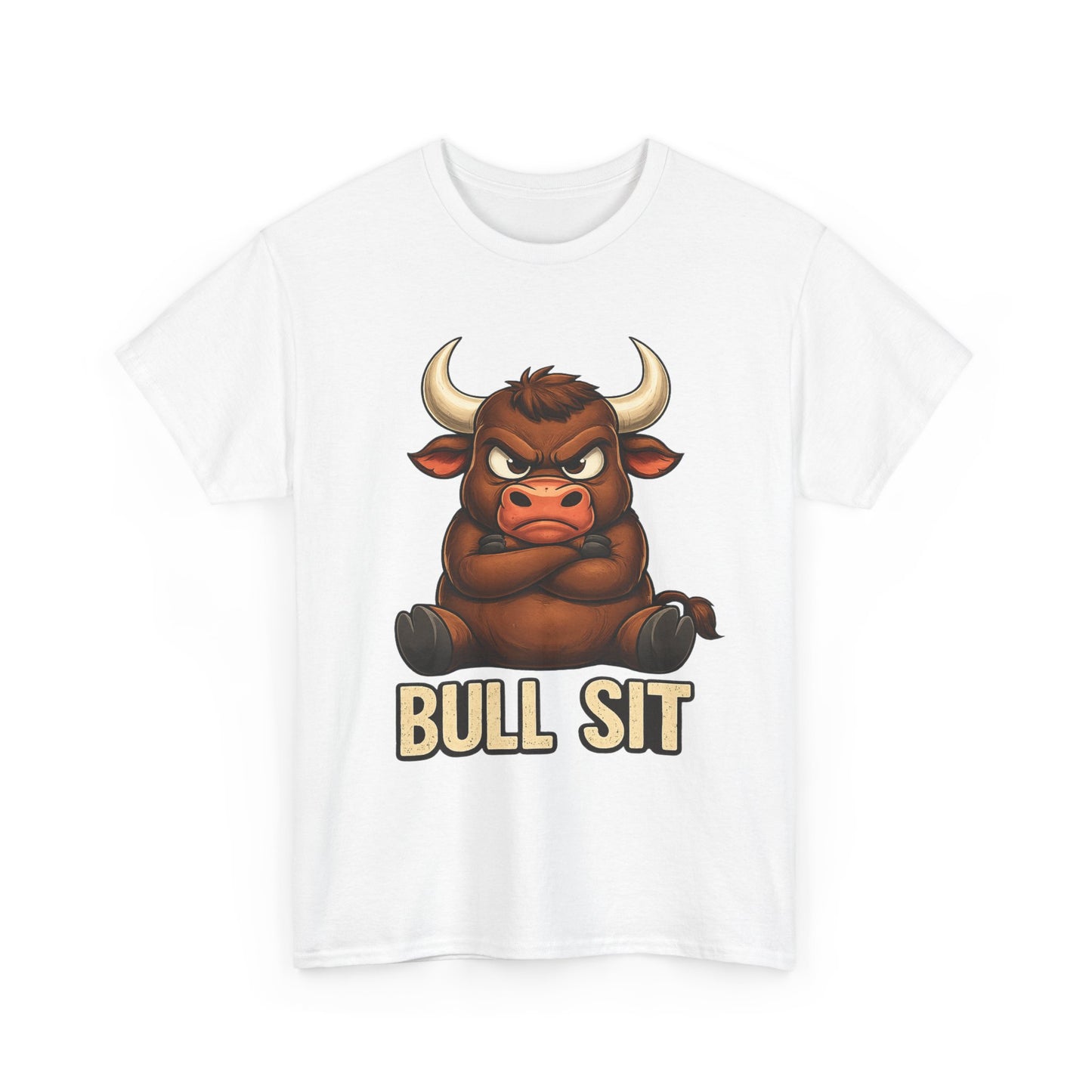 Bull Sit T‑Shirt | Cute Grumpy Bull Graphic Tee