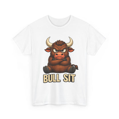 Bull Sit T‑Shirt | Cute Grumpy Bull Graphic Tee