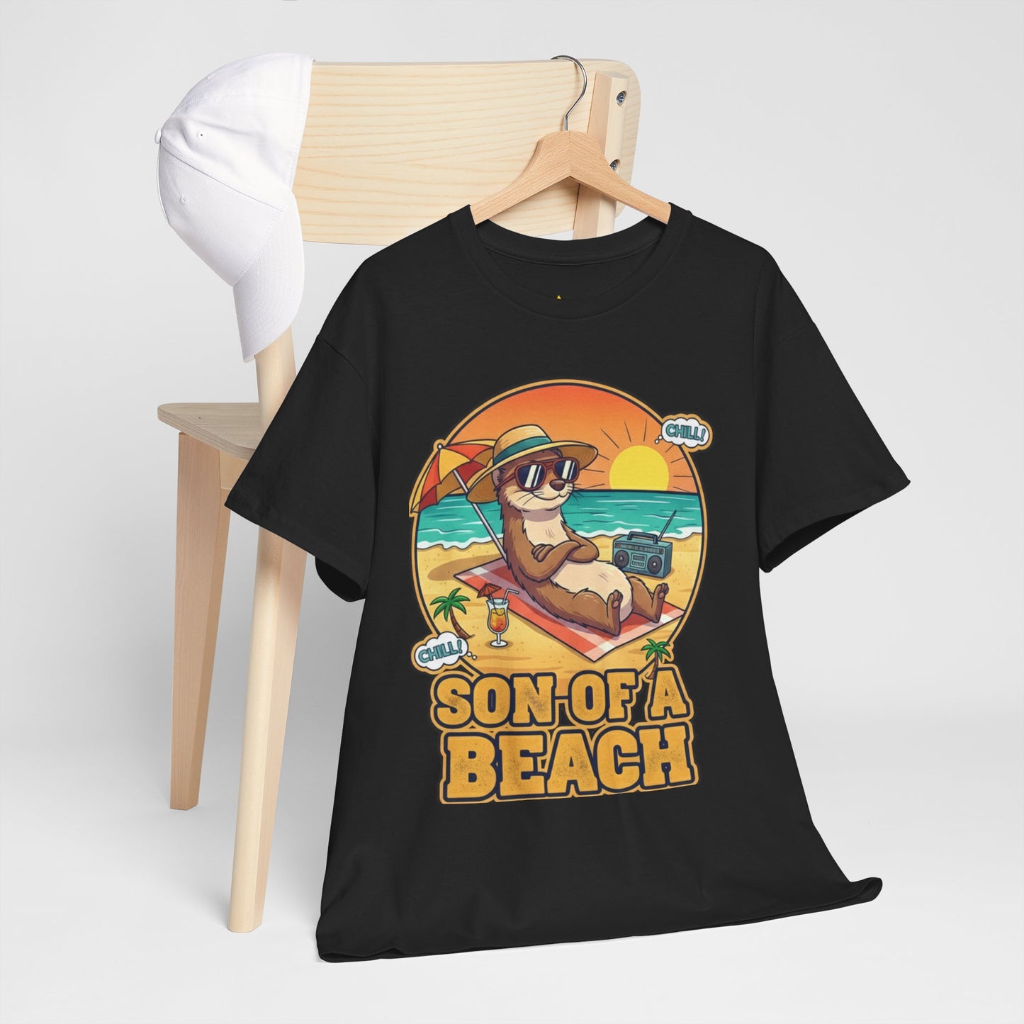 Son of a Beach – Funny Summer Tee for Chill Souls (Dark Colors)
