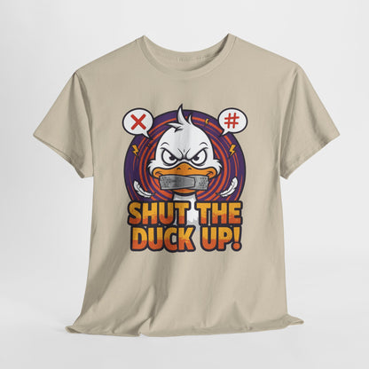 Shut the Duck Up! – Angry Duck Funny Sarcastic Tee - Light Color