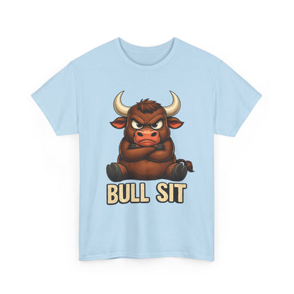 Bull Sit T‑Shirt | Cute Grumpy Bull Graphic Tee