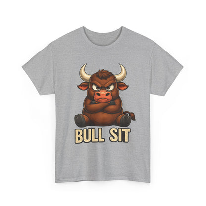 Bull Sit T‑Shirt | Cute Grumpy Bull Graphic Tee