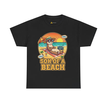 Son of a Beach – Funny Summer Tee for Chill Souls (Dark Colors)