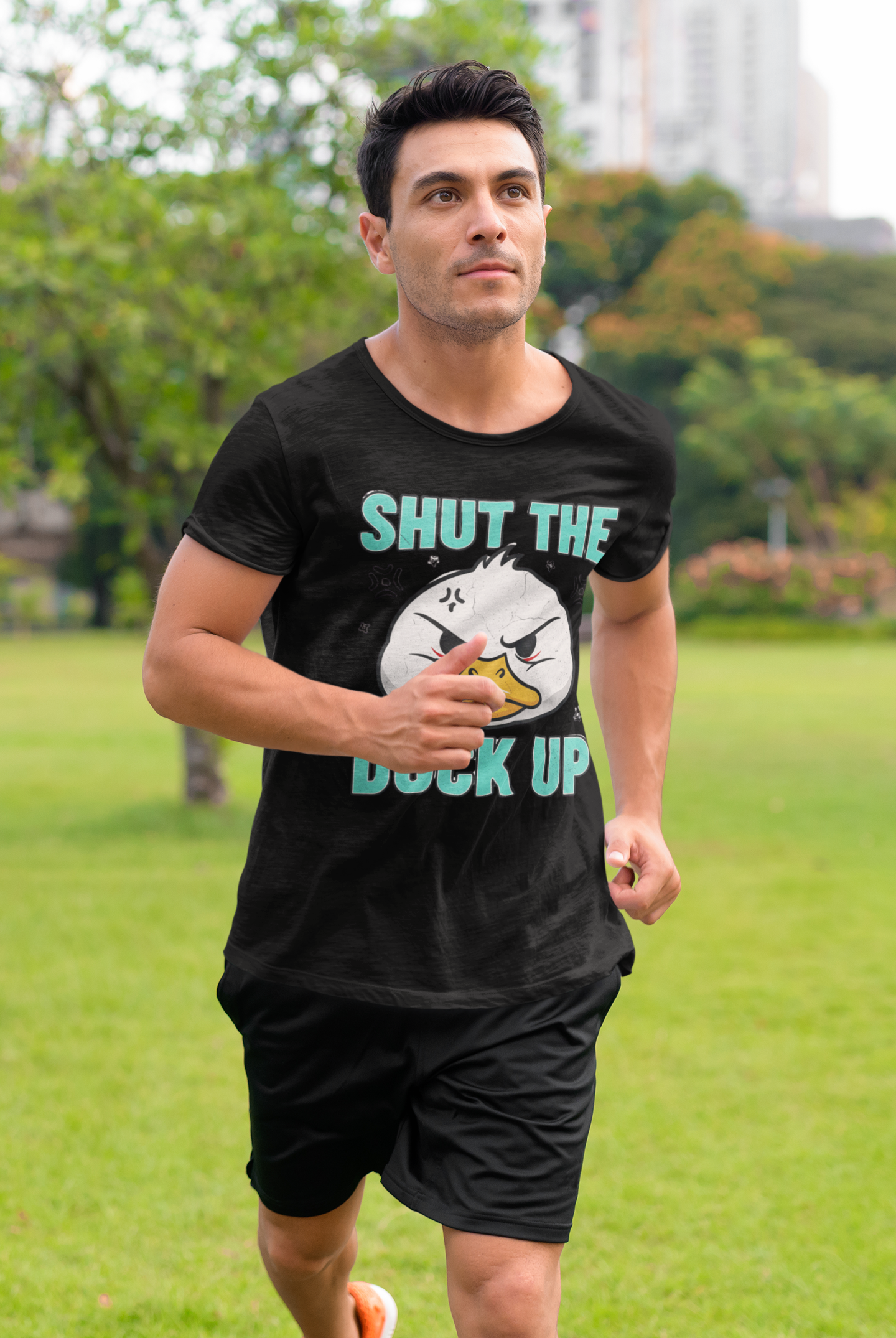 Shut The Duck Up Tee – Funny Sarcastic T-Shirt, Humor Graphic Tee, Unisex Mean-Shirt Apparel