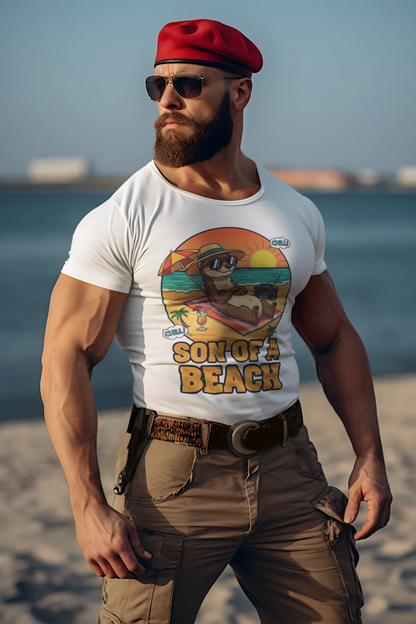 Son of a Beach – Funny Summer Tee for Chill Souls (Light Colors)