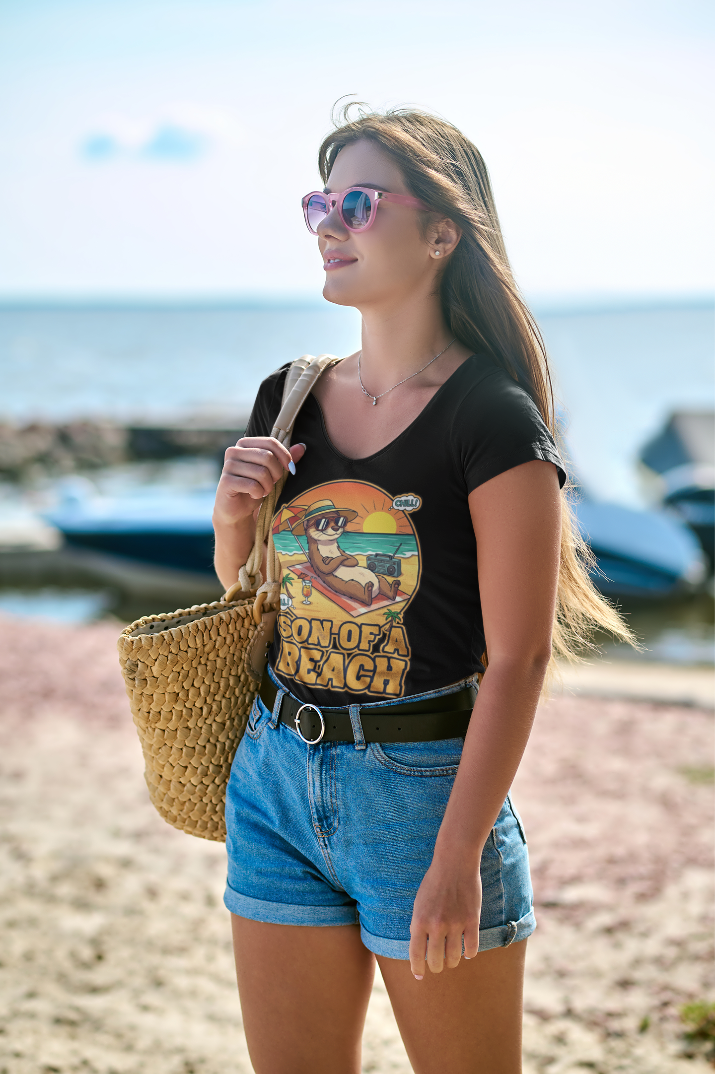 Son of a Beach – Funny Summer Tee for Chill Souls (Dark Colors)