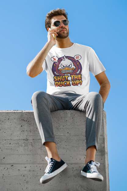 Shut the Duck Up! – Angry Duck Funny Sarcastic Tee - Light Color