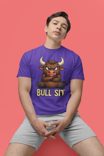 Bull Sit T‑Shirt | Cute Grumpy Bull Graphic Tee