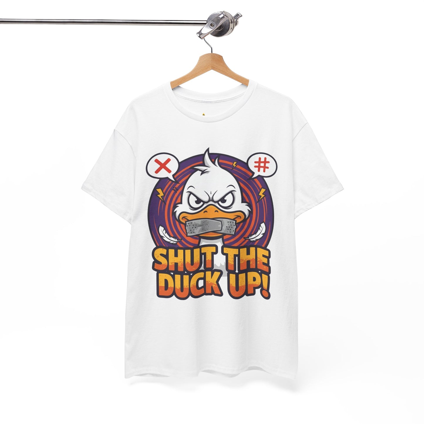 Shut the Duck Up! – Angry Duck Funny Sarcastic Tee - Light Color