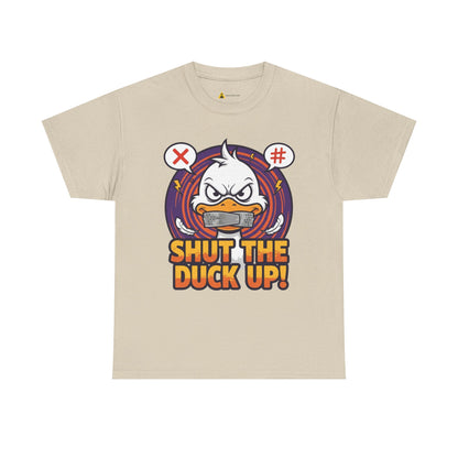 Shut the Duck Up! – Angry Duck Funny Sarcastic Tee - Light Color