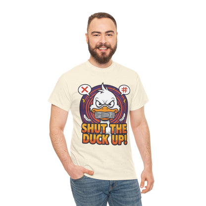 Shut the Duck Up! – Angry Duck Funny Sarcastic Tee - Light Color