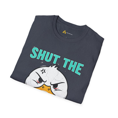 Shut The Duck Up Tee – Funny Sarcastic T-Shirt, Humor Graphic Tee, Unisex Mean-Shirt Apparel