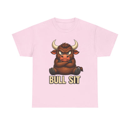 Bull Sit T‑Shirt | Cute Grumpy Bull Graphic Tee
