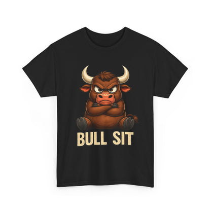Bull Sit T‑Shirt | Cute Grumpy Bull Graphic Tee