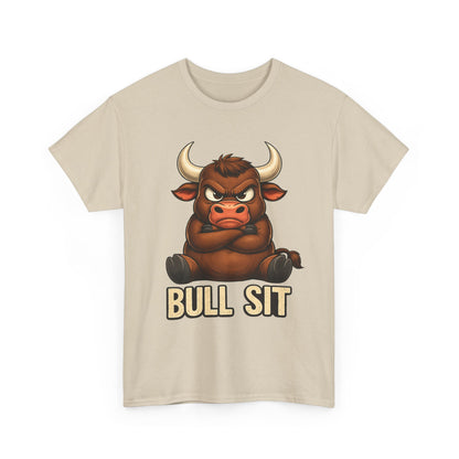 Bull Sit T‑Shirt | Cute Grumpy Bull Graphic Tee