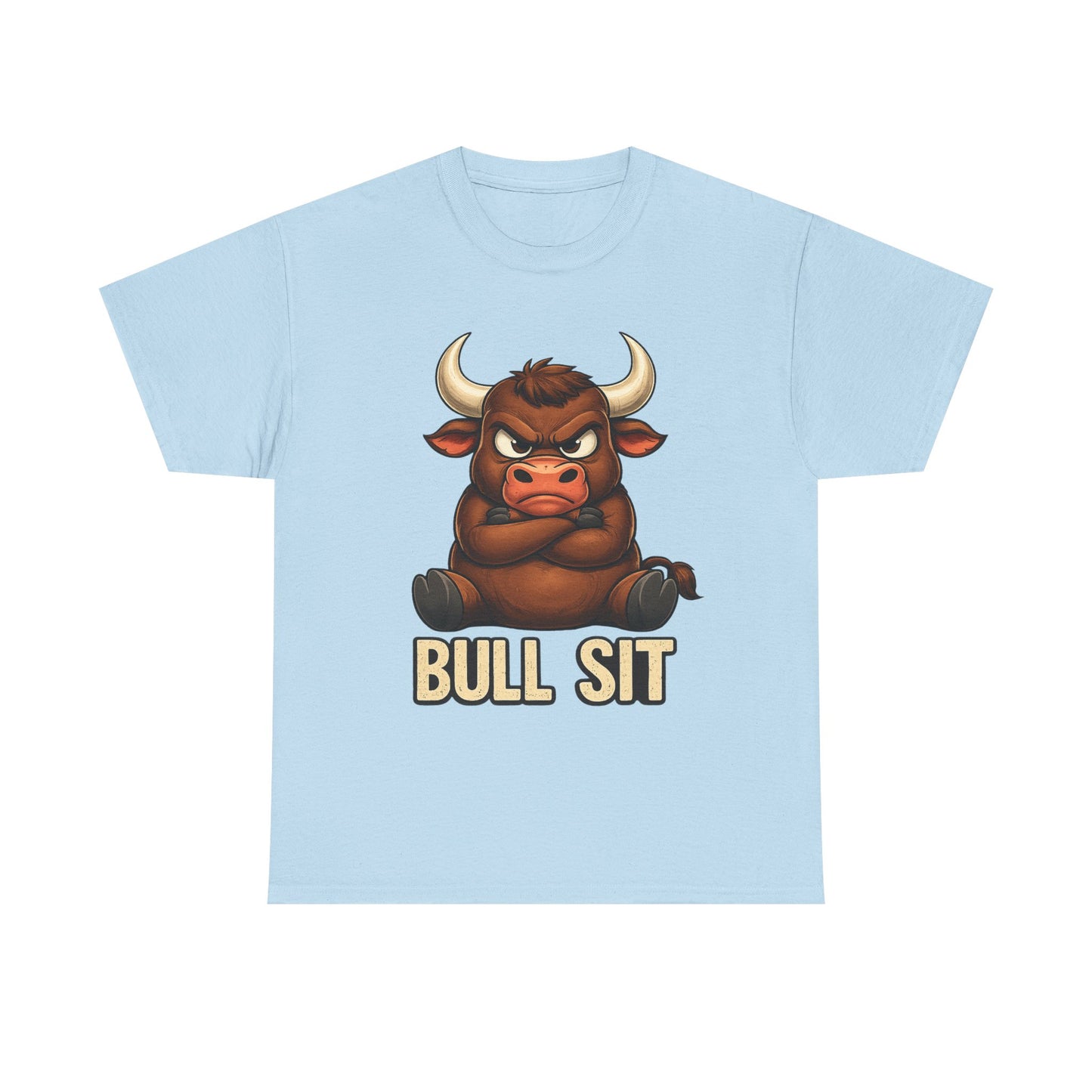 Bull Sit T‑Shirt | Cute Grumpy Bull Graphic Tee
