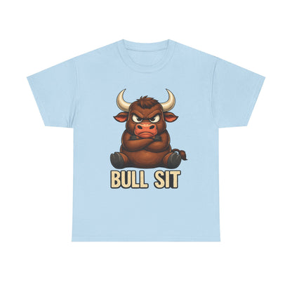 Bull Sit T‑Shirt | Cute Grumpy Bull Graphic Tee