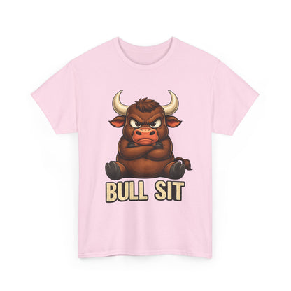 Bull Sit T‑Shirt | Cute Grumpy Bull Graphic Tee