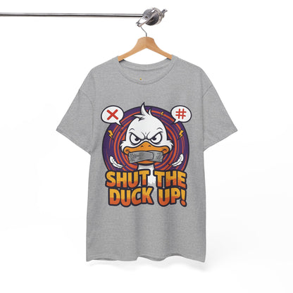 Shut the Duck Up! – Angry Duck Funny Sarcastic Tee - Light Color