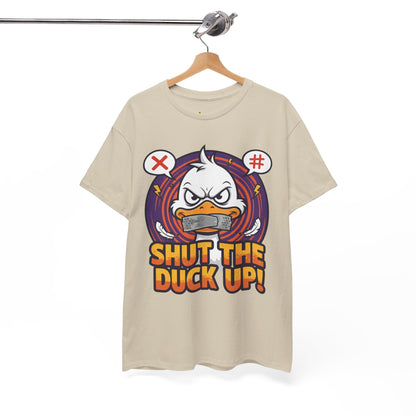 Shut the Duck Up! – Angry Duck Funny Sarcastic Tee - Light Color