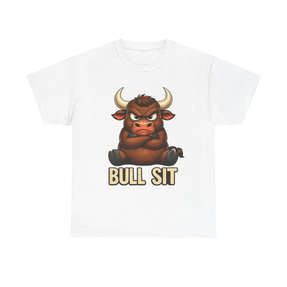 Bull Sit T‑Shirt | Cute Grumpy Bull Graphic Tee