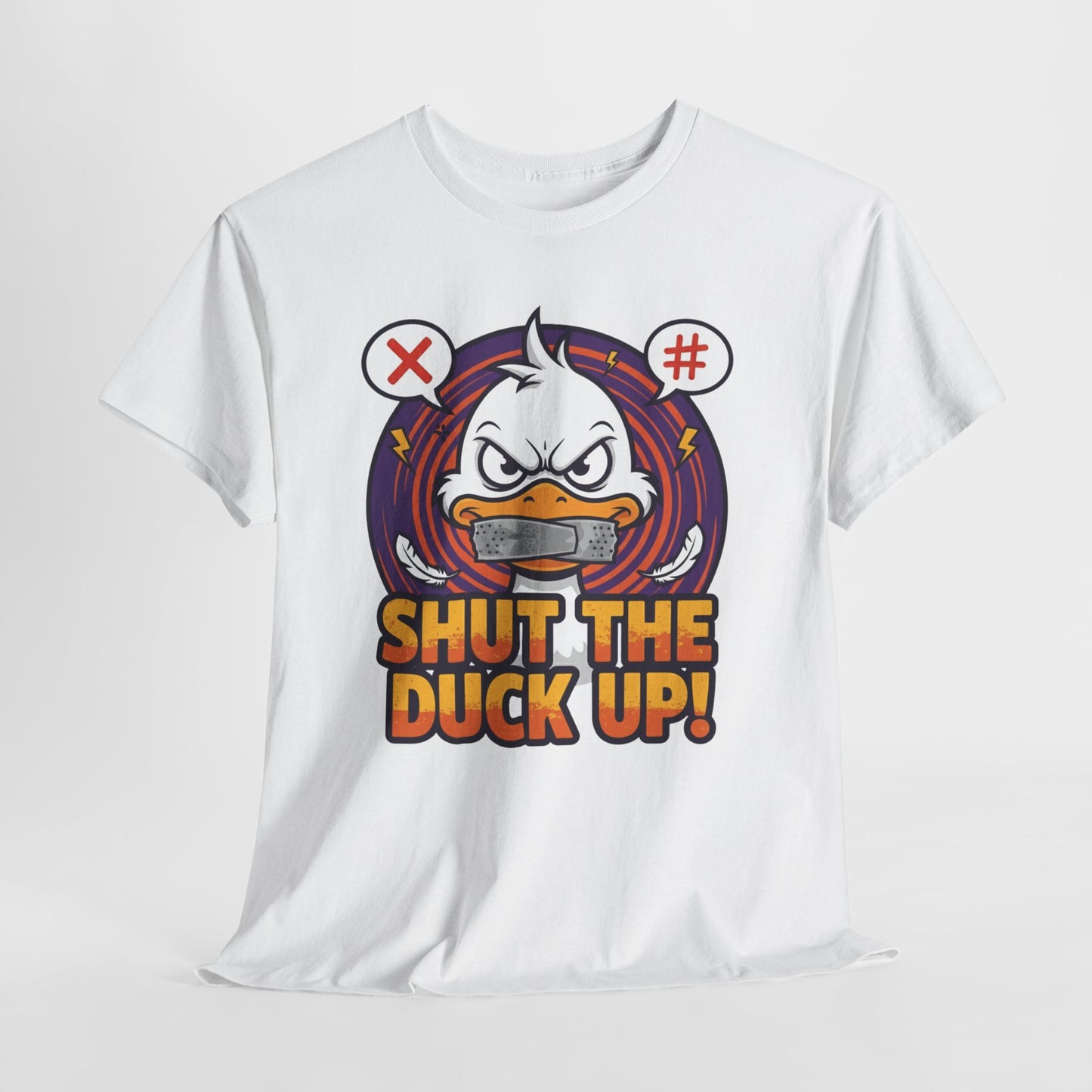 Shut the Duck Up! – Angry Duck Funny Sarcastic Tee - Light Color