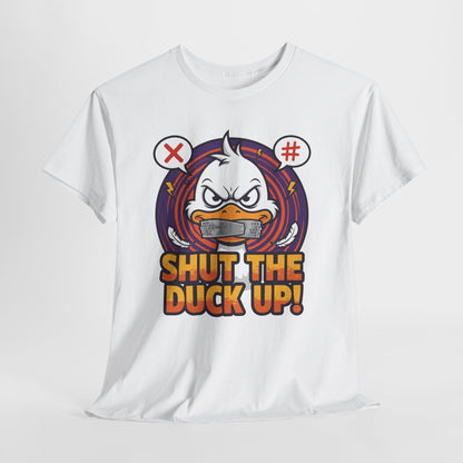Shut the Duck Up! – Angry Duck Funny Sarcastic Tee - Light Color